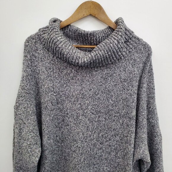 Old Navy Womens Gray Cowl Neck Pullover Knit Sweater Plus 2XL Cotton Blend - Picture 6 of 10